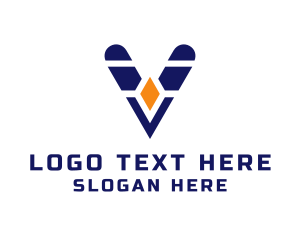 Initial - Ambar Gem Letter V logo design