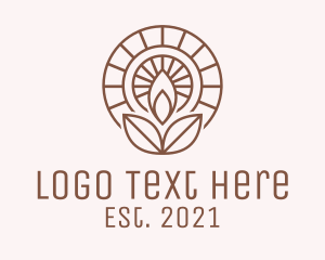 Commemoration - Brown Scented Candle  Plant logo design