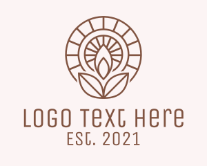 Celebration - Brown Scented Candle  Plant logo design