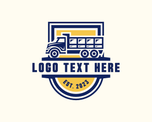 Parcel - Dump Truck Transport logo design