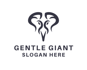 Elephant Animal Head logo design