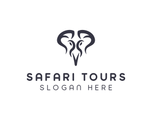 Wild Elephant Safari logo design