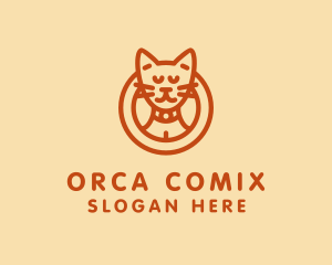 Pet Shop - Kitty Cat Monoline logo design