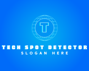 Globe Tech Glitch logo design