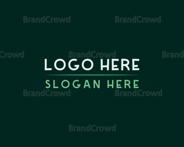 Green Business Wordmark Logo