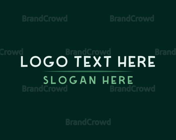 Green Business Wordmark Logo