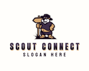 Beaver Scout Camper logo design