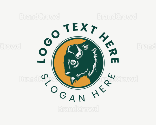 Bison Buffalo Farm Logo