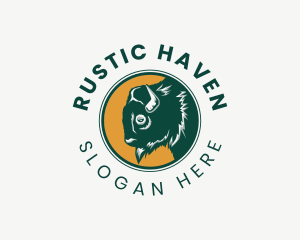 Bison Buffalo Farm logo design