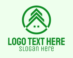 Green - Green House Realtor logo design