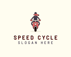 Motorcycle - Cartoon Motorcycle Dog logo design