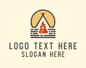 Campfire - Camp Fire Tent logo design