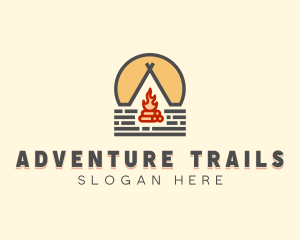 Camp Fire Tent logo design