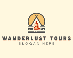 Camp Fire Tent logo design