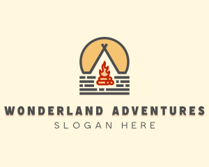 Camp Fire Tent logo design