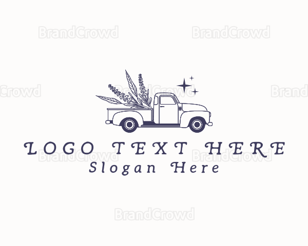 Lavender Flower Truck Logo