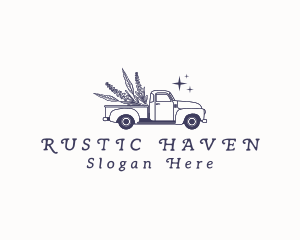 Lavender Flower Truck logo design