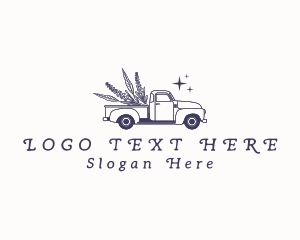 Lavender Flower Truck Logo