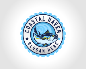 Marine Tuna Fish logo design