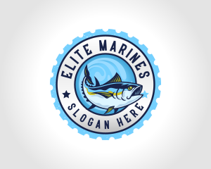 Marine Tuna Fish logo design