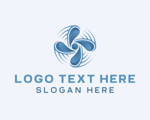 Wind - Industrial Fan Propeller logo design