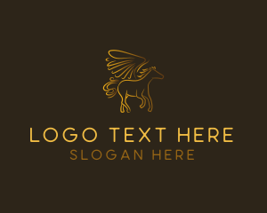 Elegant - Horse Pegasus Fantasy logo design