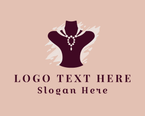 Elegant - Mannequin Necklace Jewelry logo design