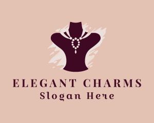 Mannequin Necklace Jewelry logo design