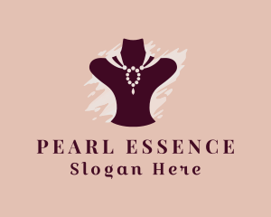 Pearl - Mannequin Necklace Jewelry logo design