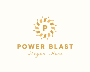 Sun Mandala Pattern logo design