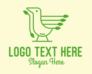 Pigeon - Green Bird Tech logo design