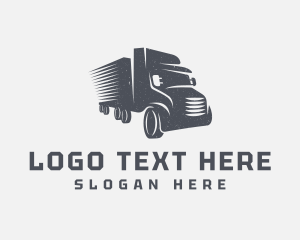 Logistics - Courier Trailer Truck logo design