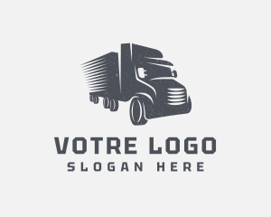 Driver - Courier Trailer Truck logo design