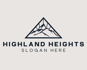 Highland - Mountain Trek Hiking logo design