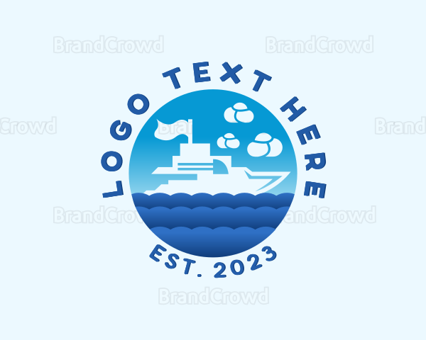 Travel Cruise Boat Logo