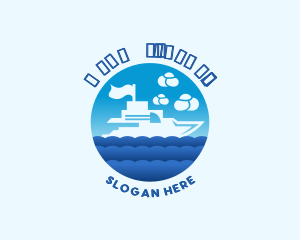 Travel Cruise Boat Logo