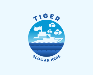 Travel Cruise Boat Logo