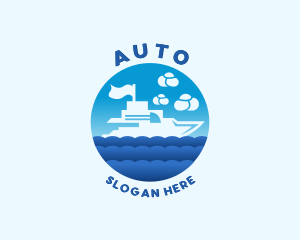 Travel Cruise Boat Logo