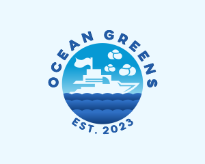 Ocean Yacht Boat logo design