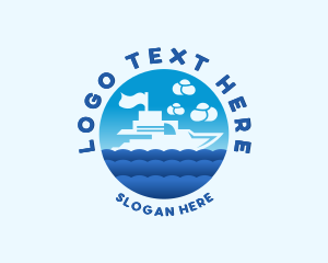 Travel Cruise Boat Logo