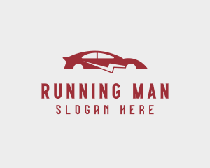 Race - Red Lightning Car logo design