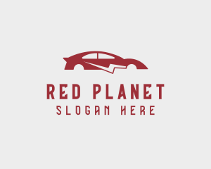 Red Lightning Car logo design