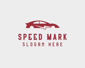 Red Lightning Car logo design