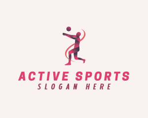 Sports - Volleyball Sports Training logo design