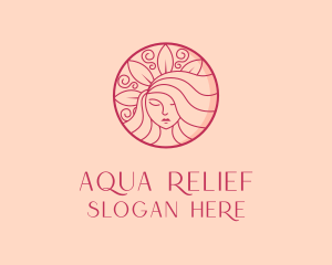 Hydrotherapy - Beauty Woman Hair Salon logo design