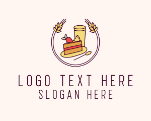 Wheat - Cafe Cake & Coffee logo design