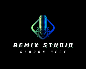 Studio Vocal Microphone logo design