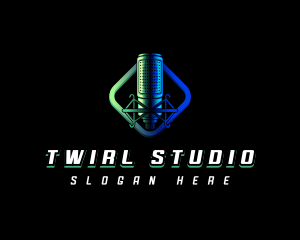 Studio Vocal Microphone logo design