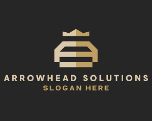 Crown Marketing Letter A logo design