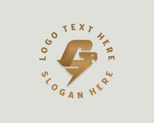 Gold - Eagle Falcon Letter G logo design